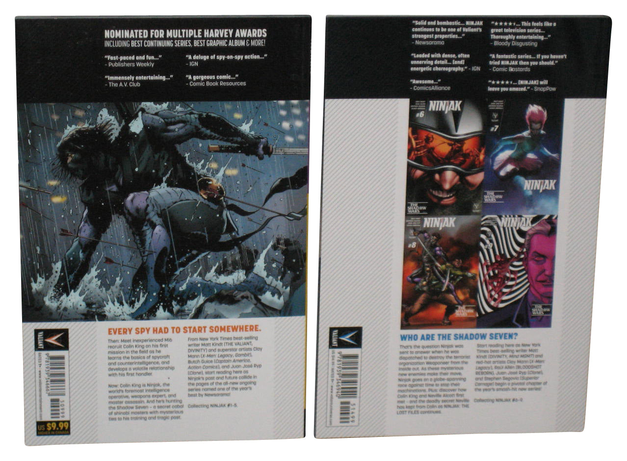 Ninjak 1 Weaponeer & Volume 2 The Shadow Wars (2015) Valiant Comics Paperback Book Lot