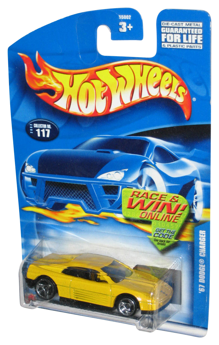 Hot Wheels Yellow '67 Dodge Charger (2002) Mattel Toy Car #117