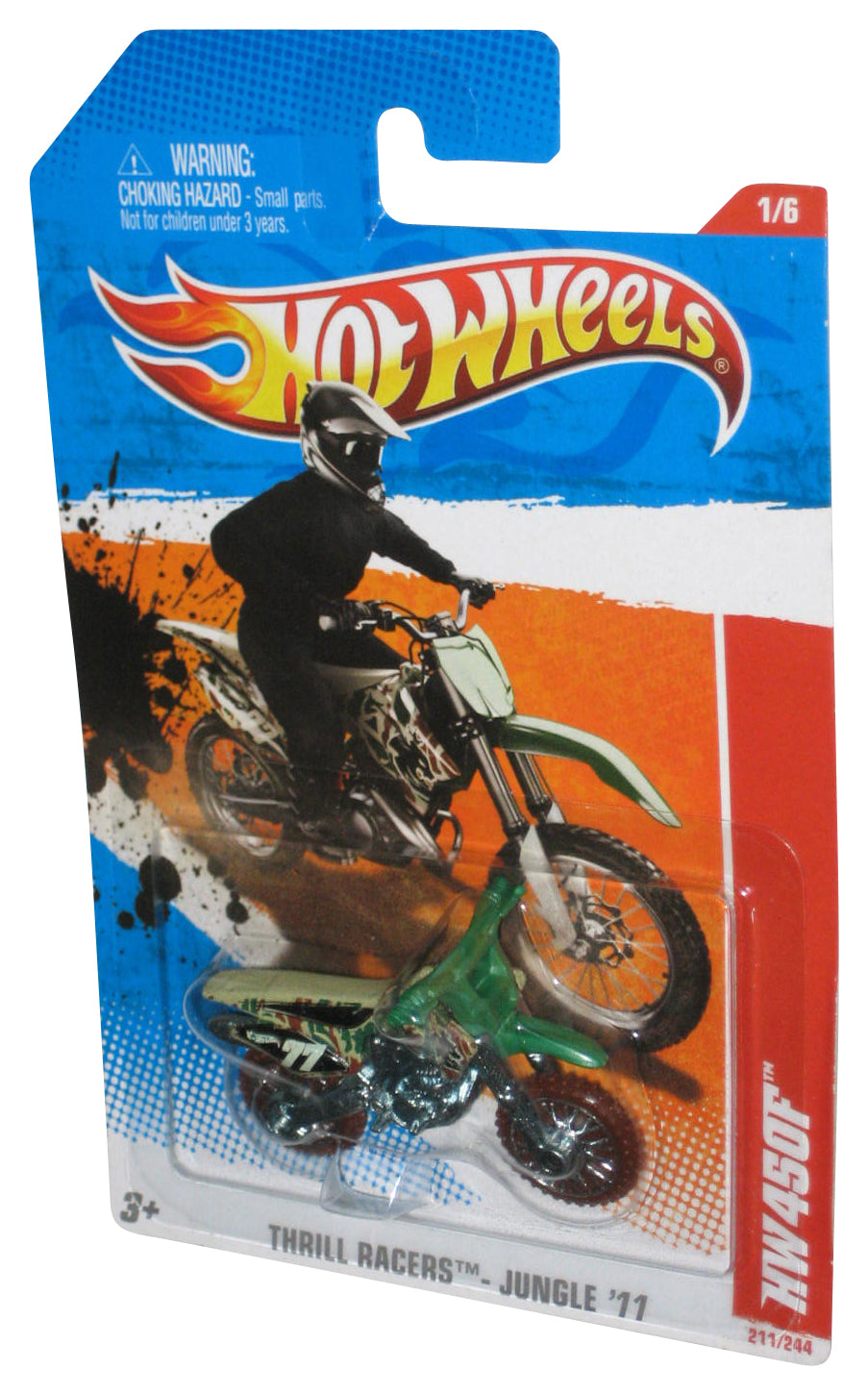 Hot Wheels Thrill Racers Jungle '11 1/6 HW450F Toy Bike 211/244
