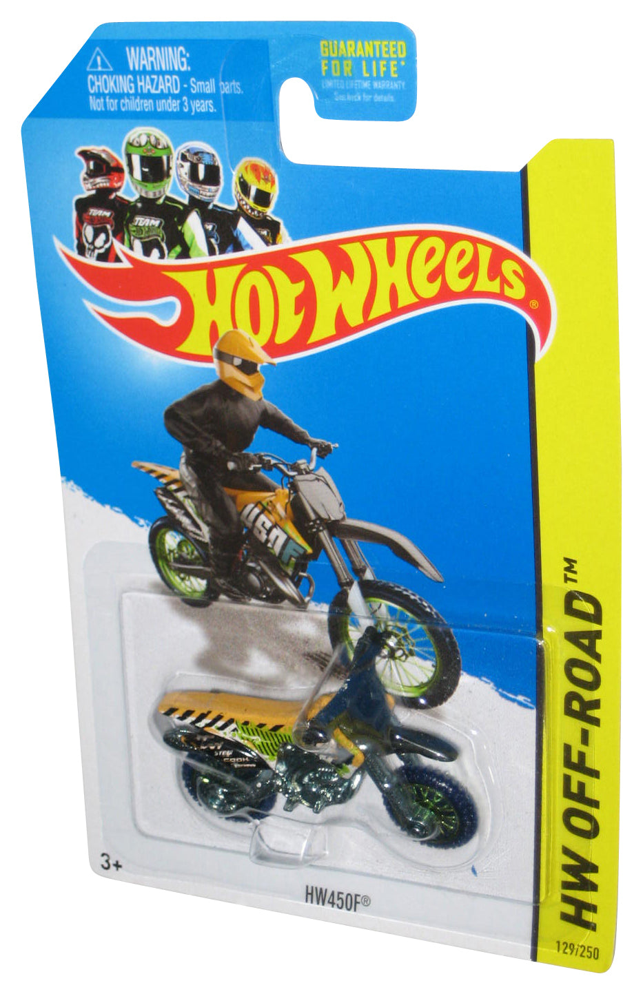 Hot Wheels HW Off-Road (2013) HW450F Yellow Toy Bike 129/250