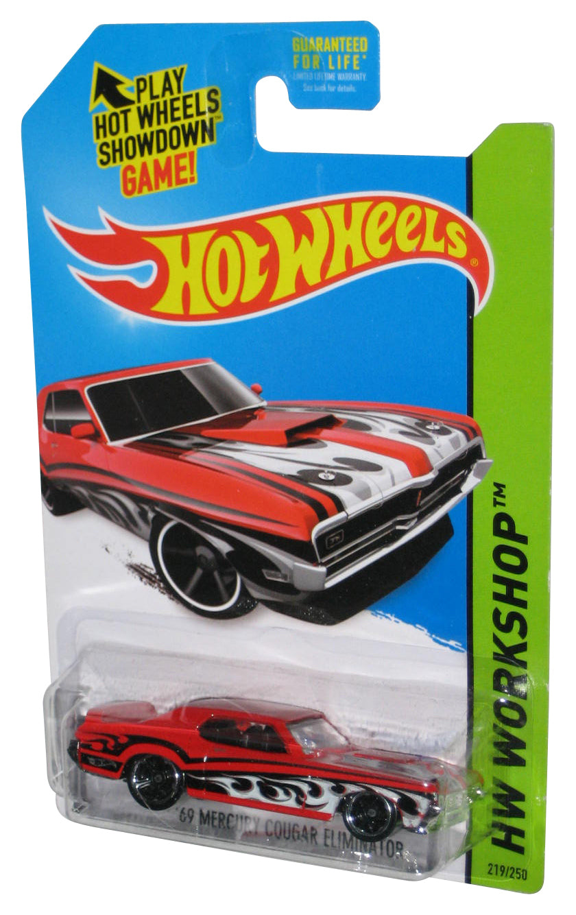 Hot Wheels HW Workshop (2013) Red '69 Mercury Cougar Eliminator Toy Car 219/250