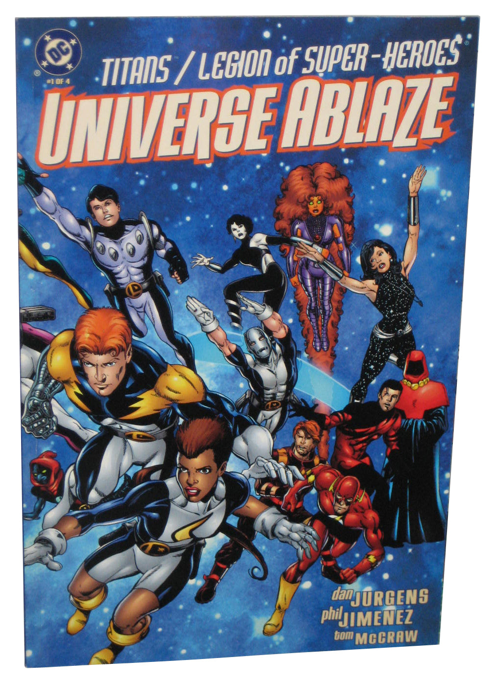 DC Comics Titans Legion of Super-Heroes Universe Ablaze Vol. 1 (2000) Paperback Book