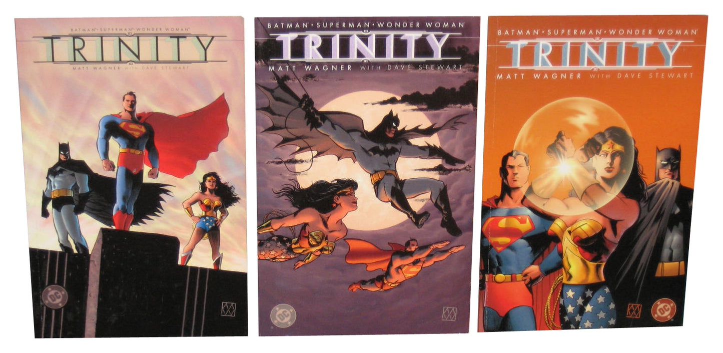 DC Comics Trinity III Vol. 1-3 Paperback Book Lot - (Batman, Superman & Wonder Woman)