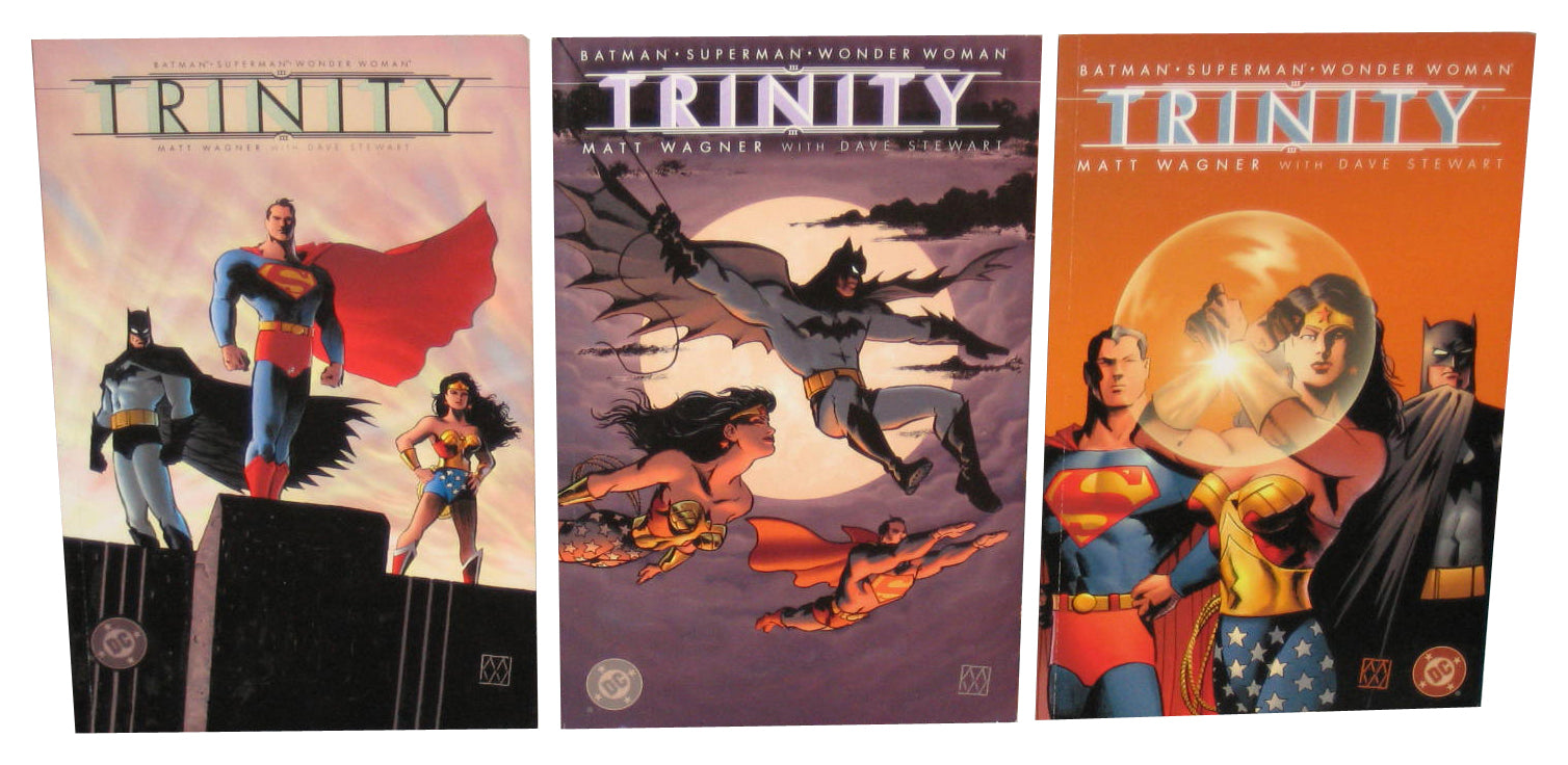 DC Comics Trinity III Vol. 1-3 Paperback Book Lot - (Batman, Superman & Wonder Woman)