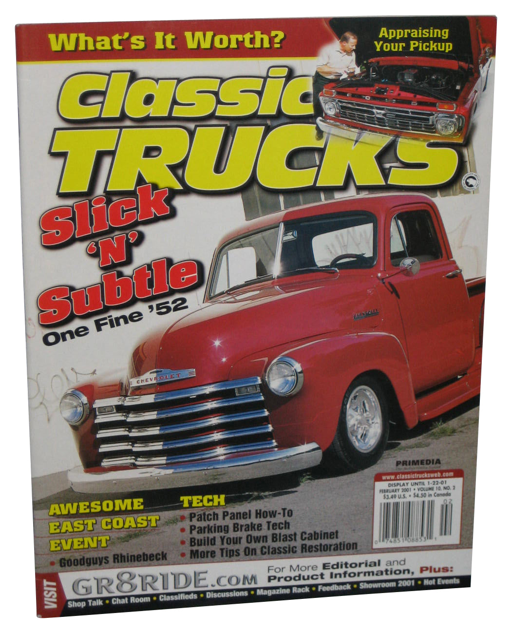 Classic Trucks Slick 'N' Subtle One Fine '52 February 2001 Magazine Book