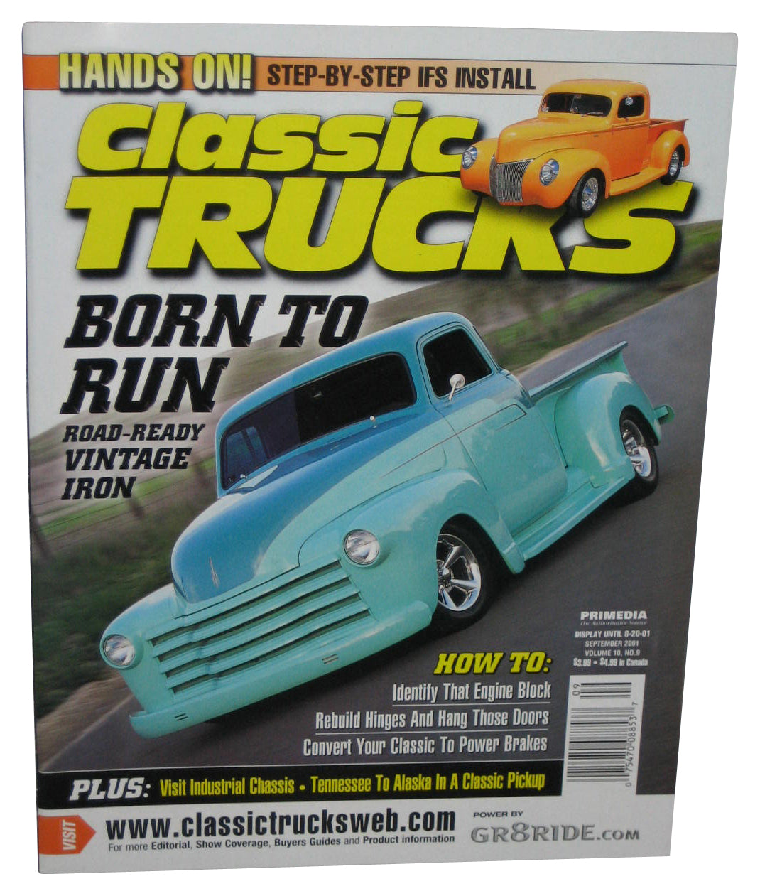 Classic Trucks Born To Run Vintage Iron September 2001 Magazine Book
