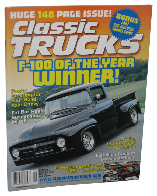 Classic Trucks F-100 of The Year Winner October 2002 Magazine Book