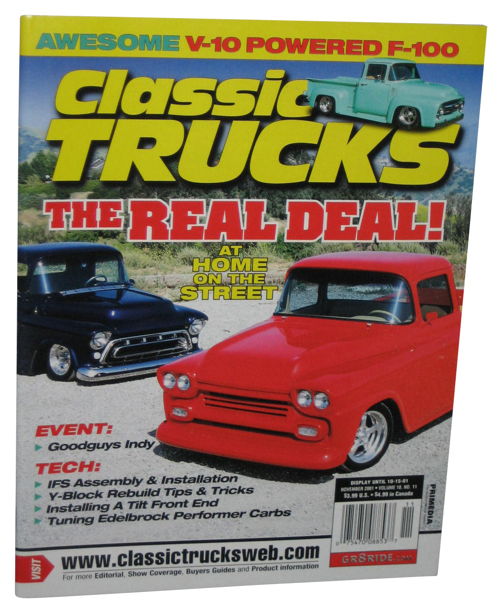 Classic Trucks The Real Deal November 2001 Magazine Book
