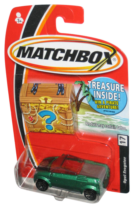 Matchbox Opel Frogster Green Toy Car #17 w/ Treasure Chest
