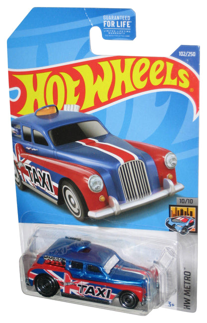 Hot Wheels HW Metro 10/10 (2021) Blue & Red Taxi Cockney Cab II Toy Car 102/250
