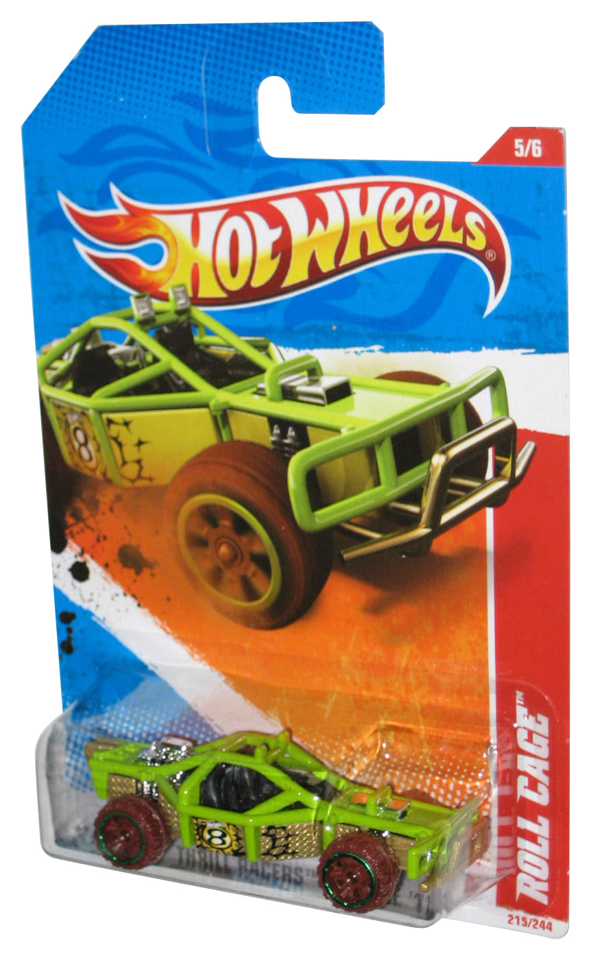 Hot Wheels Thrill Racers Jungle '11 5/6 Green Roll Cage Toy Car 215/244