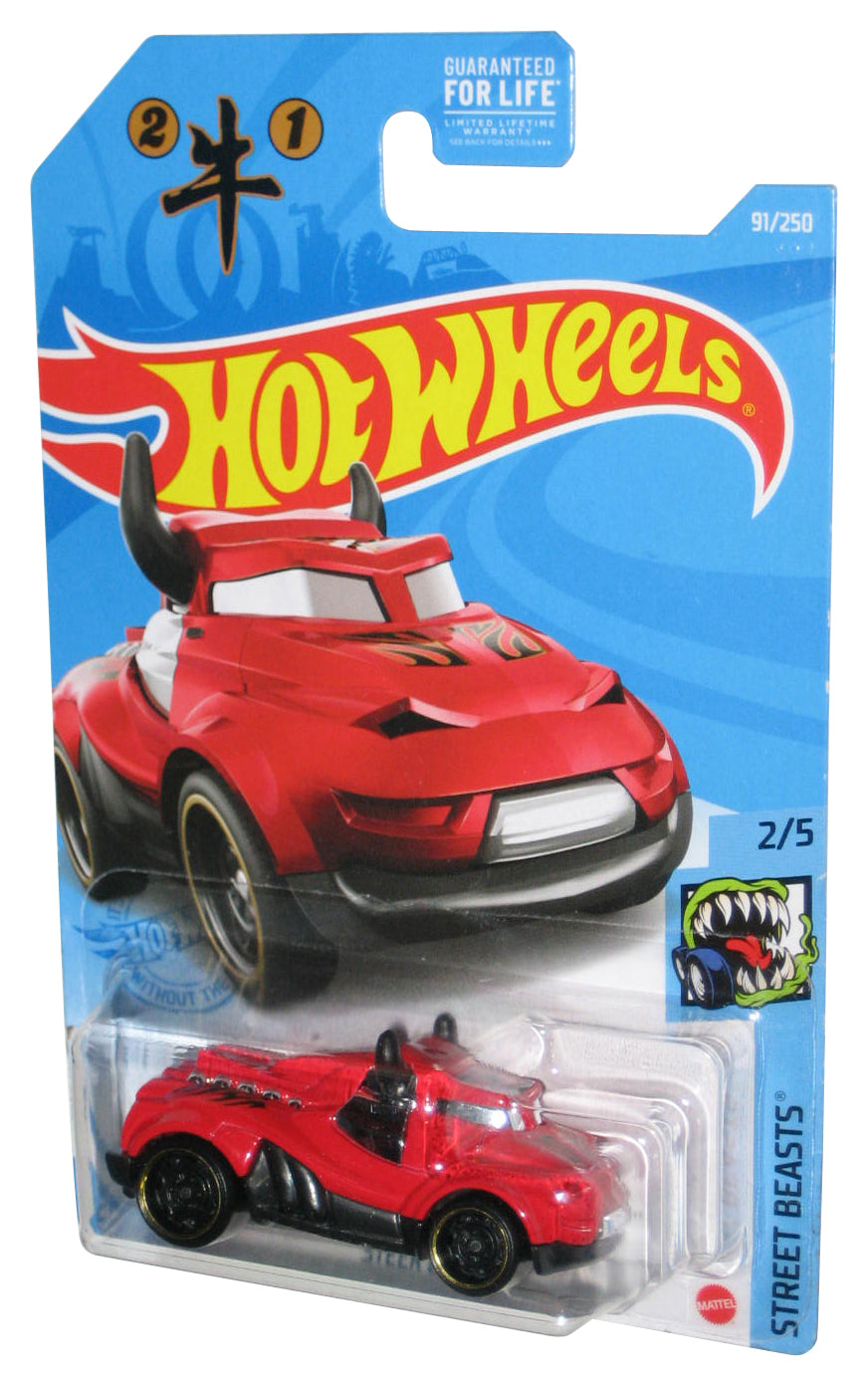 Hot Wheels Street Beasts 2/5 (2018) Red Steer Clear Toy Car 91/250