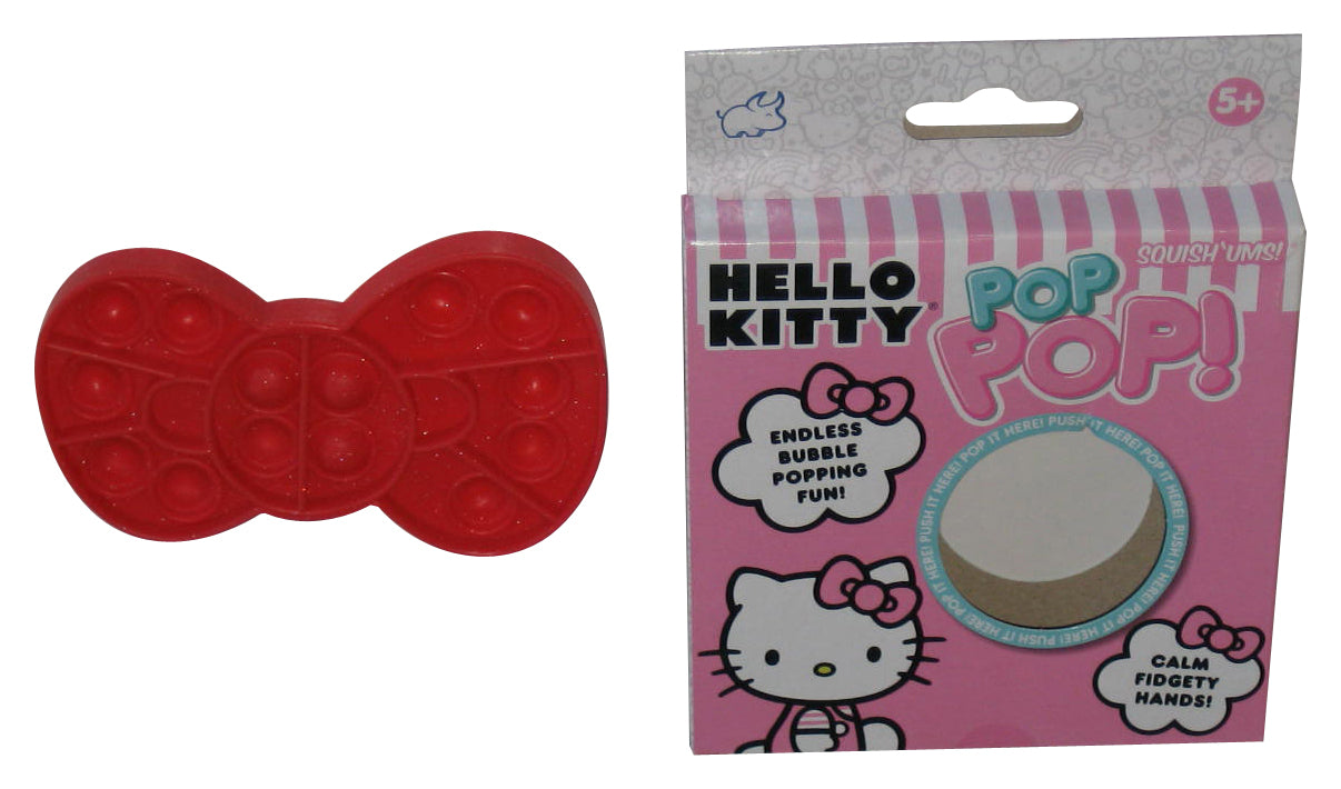 Hello Kitty Pop! Squish 'Ums Bubble Popping Red Bow Fidget Toy