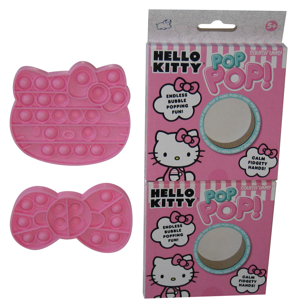 Hello Kitty Pop! Squish 'Ums Bubble Popping Pink Face & Bow Fidget Toy Lot
