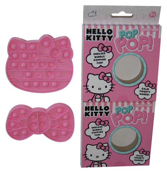 Hello Kitty Pop! Squish 'Ums Bubble Popping Pink Face & Bow Fidget Toy Lot