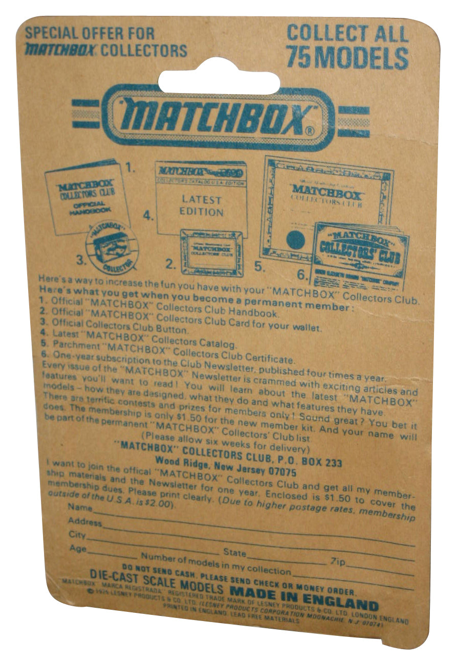 Matchbox Superfast Lesney (1976) Personnel Carrier Green Military Vintage Toy No. 54 - (Damaged Card)