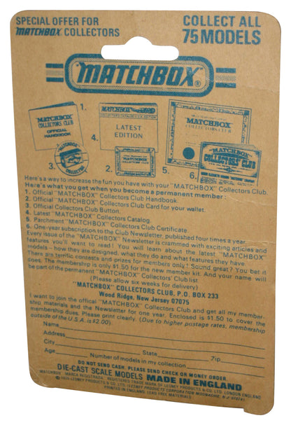 Matchbox Superfast Lesney (1976) Personnel Carrier Green Military Vintage Toy No. 54 - (Damaged Card)