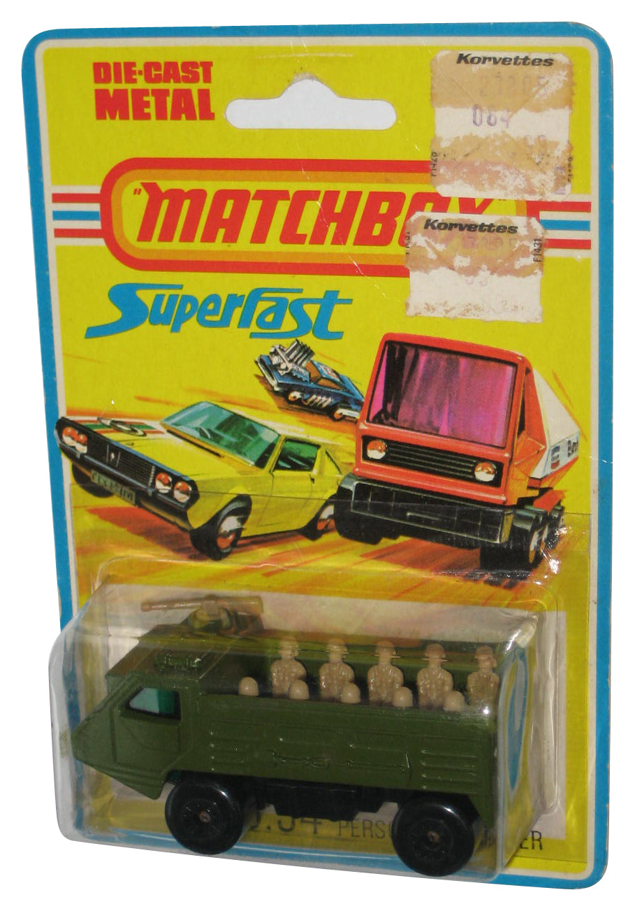 Matchbox Superfast Lesney (1976) Personnel Carrier Green Military Vintage Toy No. 54