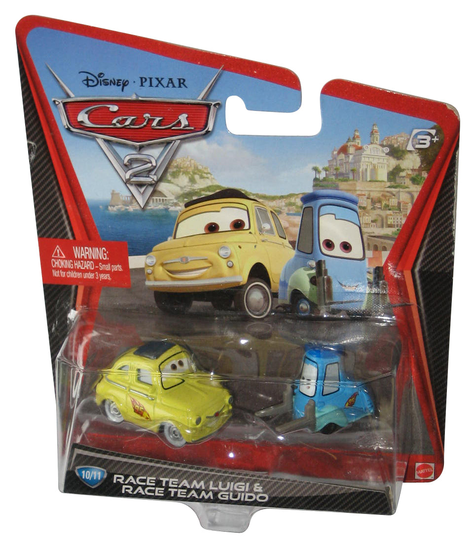 Disney Pixar Cars 2 Movie (2010) Mattel Race Team Guido & Luigi Car Set #10/11