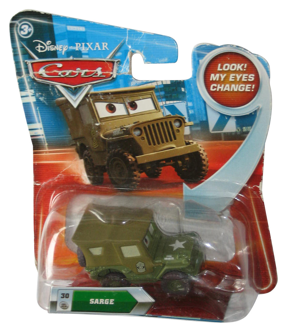 Disney Pixar Cars 2 Movie Pit Crew Member Sarge Eyes Change Vehicle Toy Car - (Damaged Card)