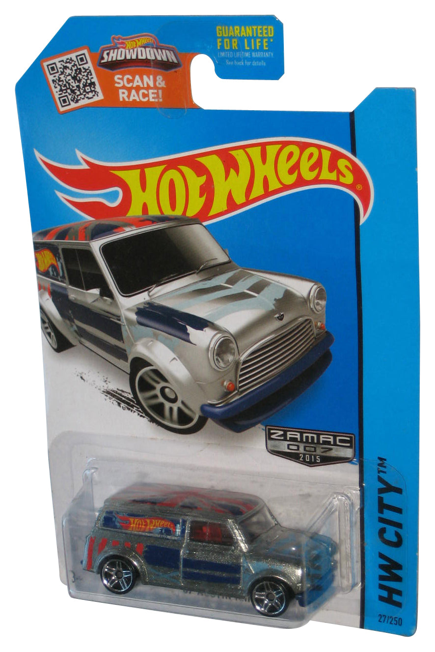 Hot Wheels HW City Zamac 007 2015 Silver '67 Austin Mini Van Toy 27/250