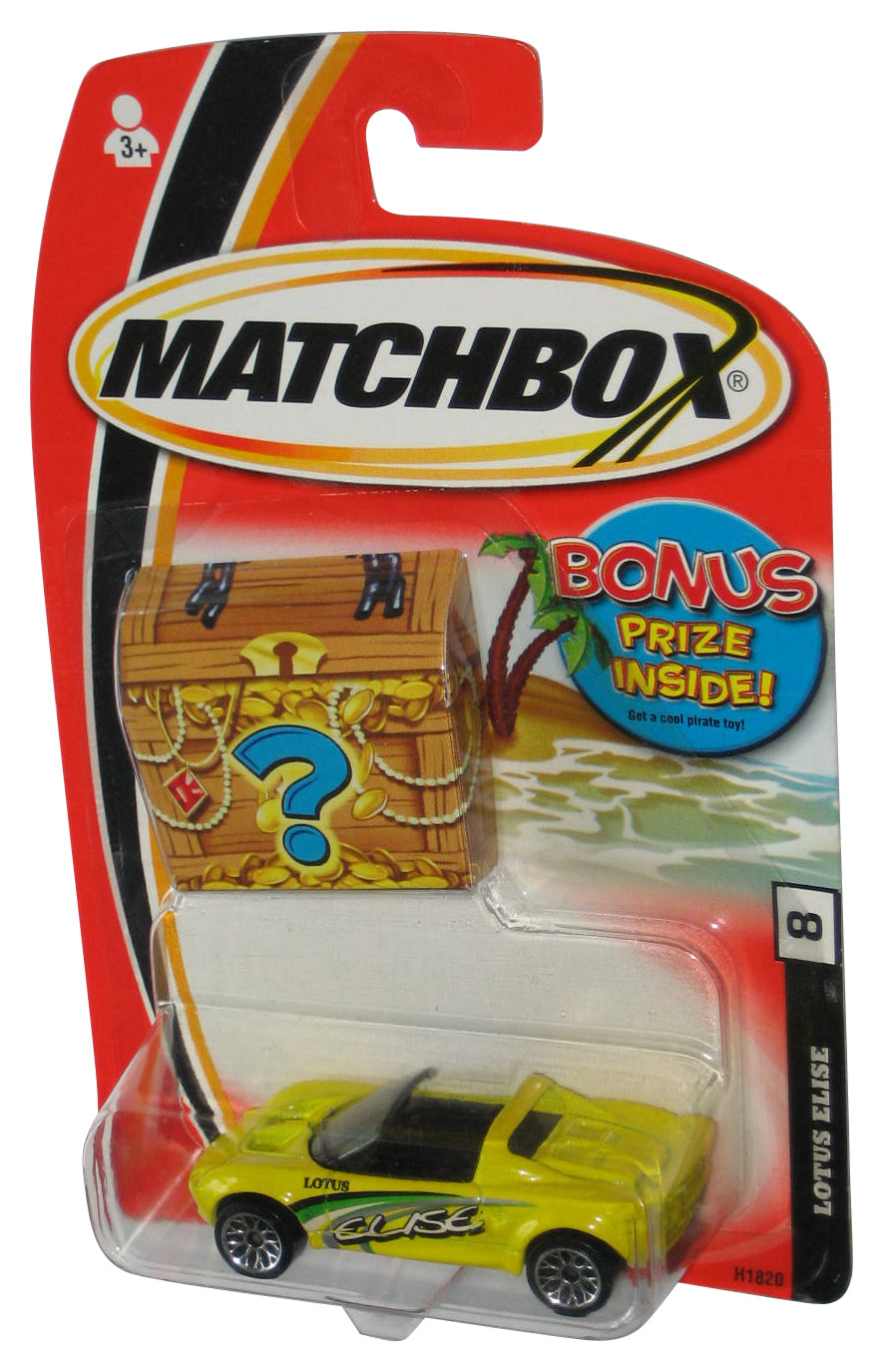 Matchbox Lotus Elise Yellow (2004) Mattel Toy Car #8 w/ Treasure Chest