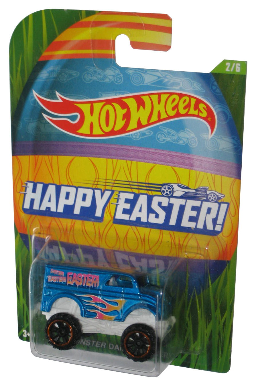 Hot Wheels Happy Easter (2015) Blue Monster Dairy Delivery Toy 2/6