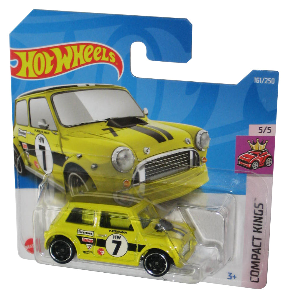 Hot Wheels Compact Kings 5/5 (2021) Yellow Morris Mini Toy Car 161/250 - (Short Card)