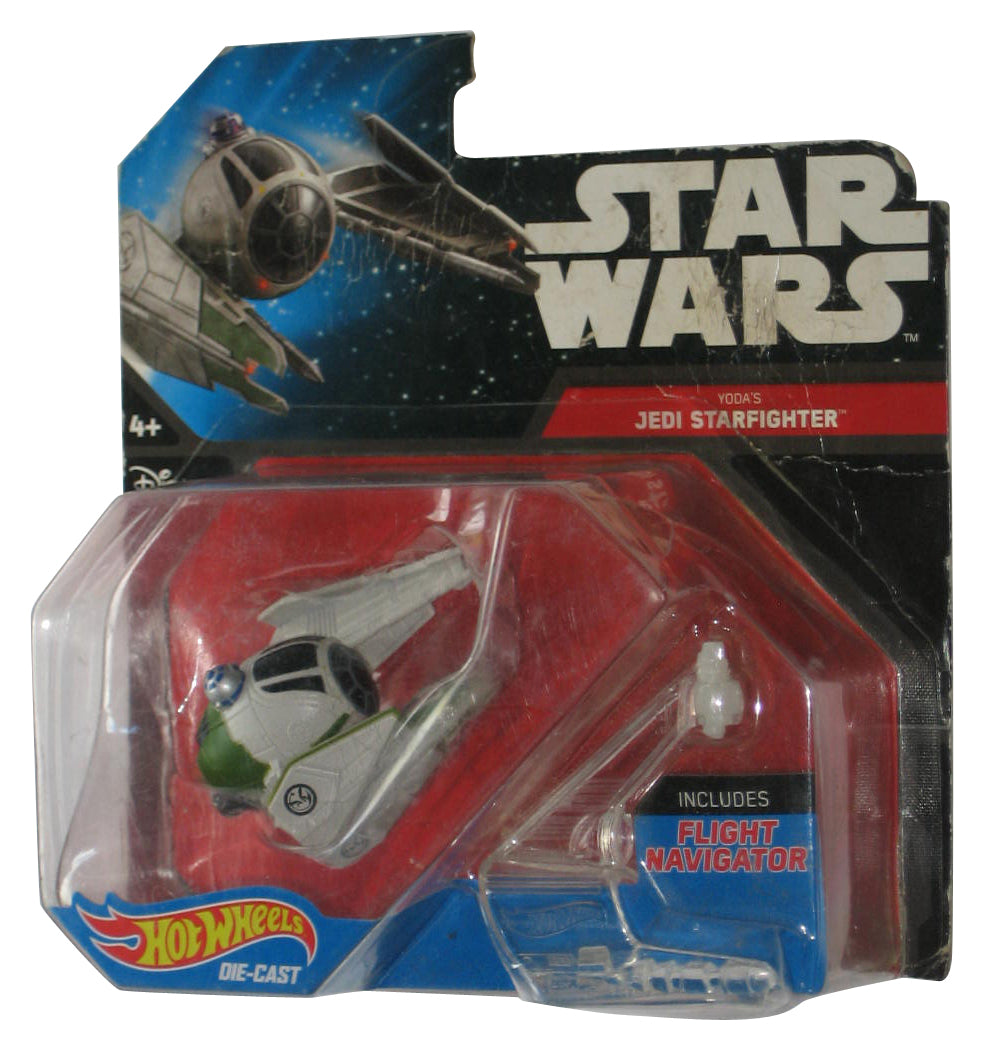 Star Wars Hot Wheels Yoda's Jedi Starfighter (2015) Die Cast Toy Vehicle - (Damaged Packaging)