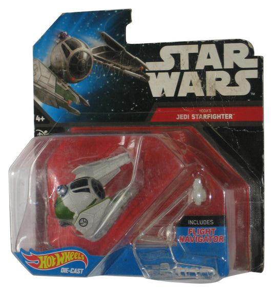 Star Wars Hot Wheels Yoda's Jedi Starfighter (2015) Die Cast Toy Vehicle - (Damaged Packaging)