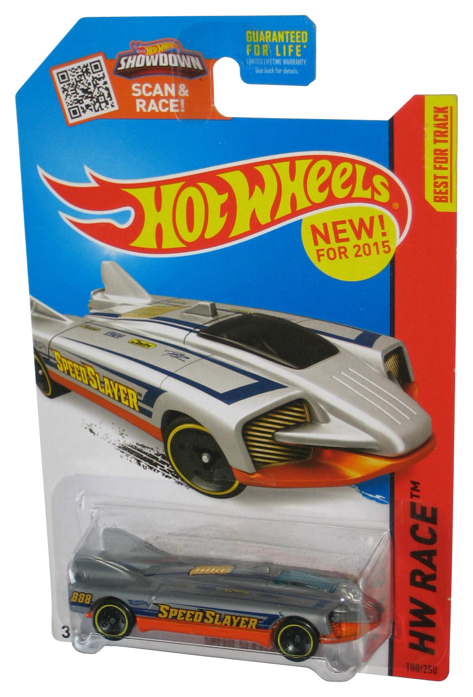 Hot Wheels HW Race (2015) Silver Speed Slayer Toy Car 180/250