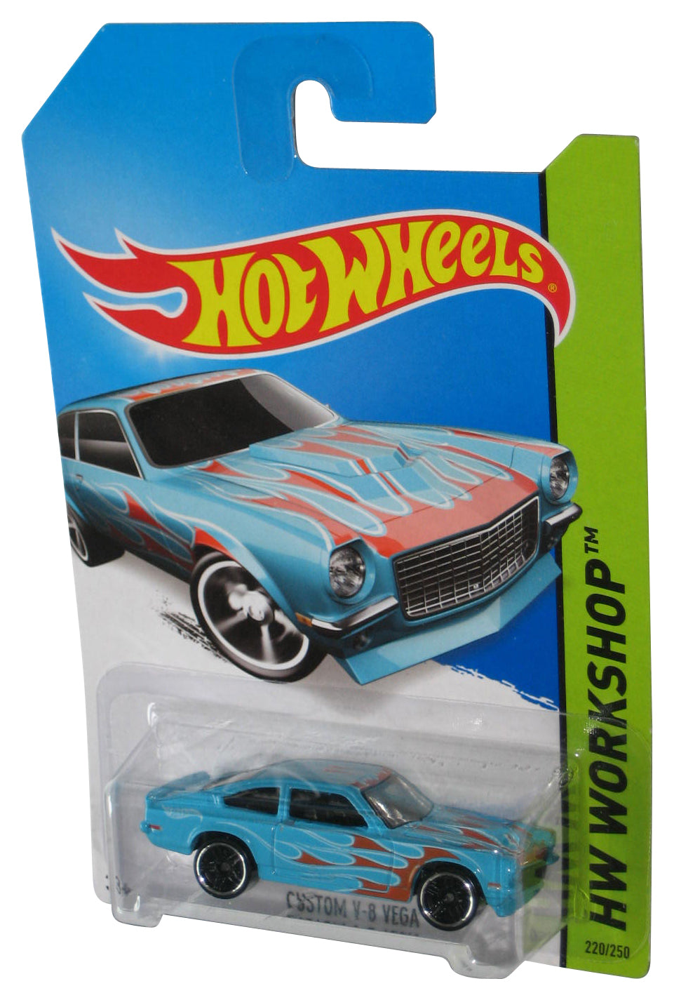 Hot Wheels HW Workshop (2013) Blue Custom V-8 Vega Toy Car 220/250