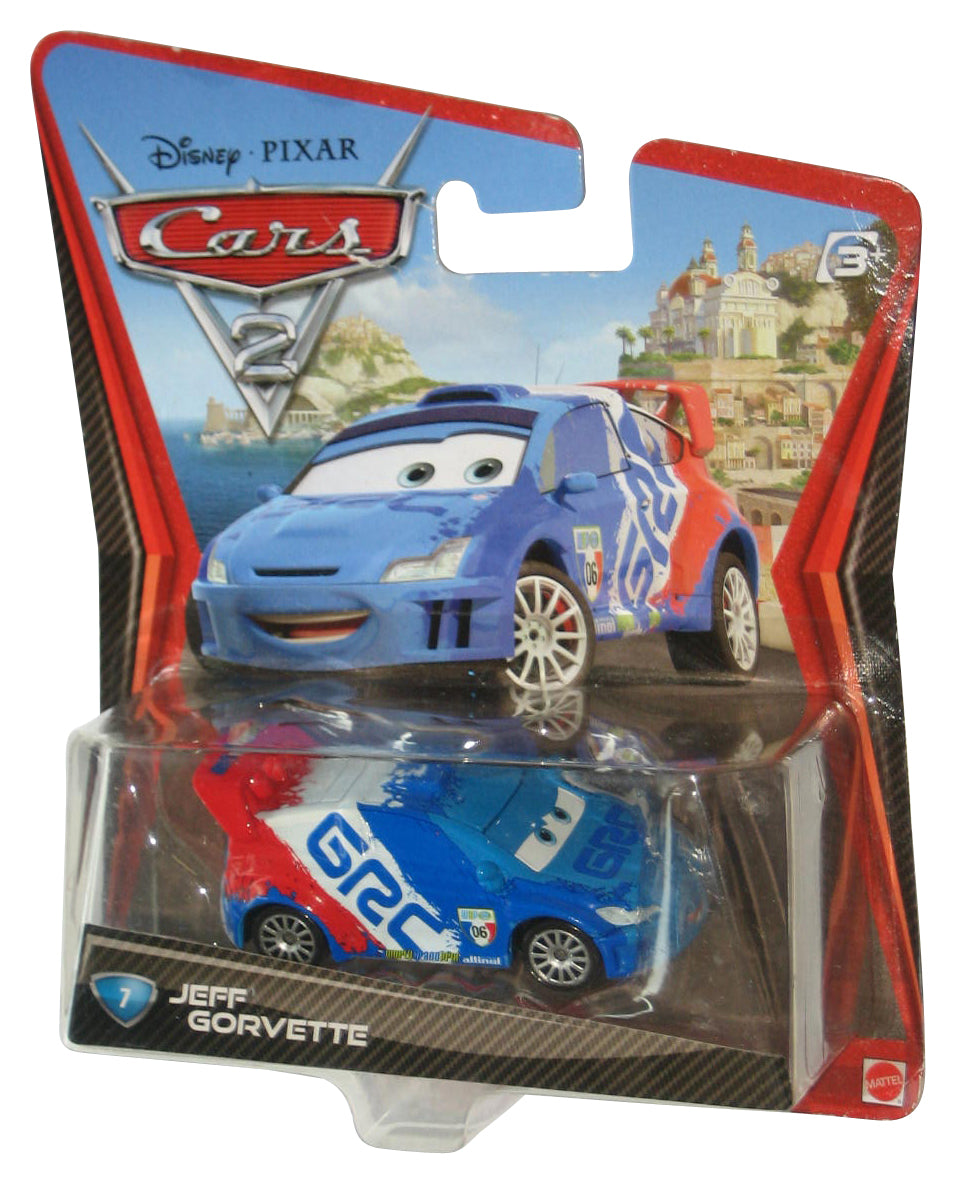 Disney Pixar Cars 2 Movie Raoul Caroule #9 Die Cast Toy Car - (Misprint Jeff Gorvette Paper)
