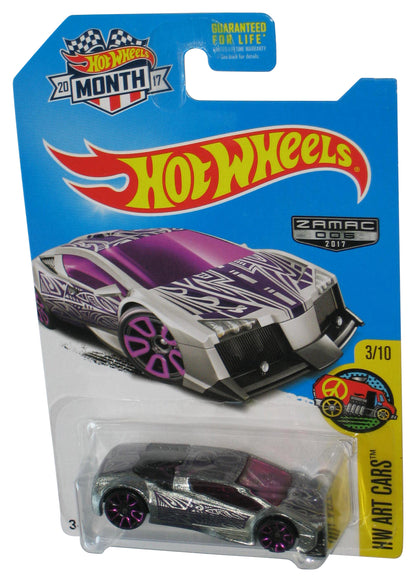 Hot Wheels HW Art Cars 3/10 (2017) Zamac 006 Silver Zotic Car Toy