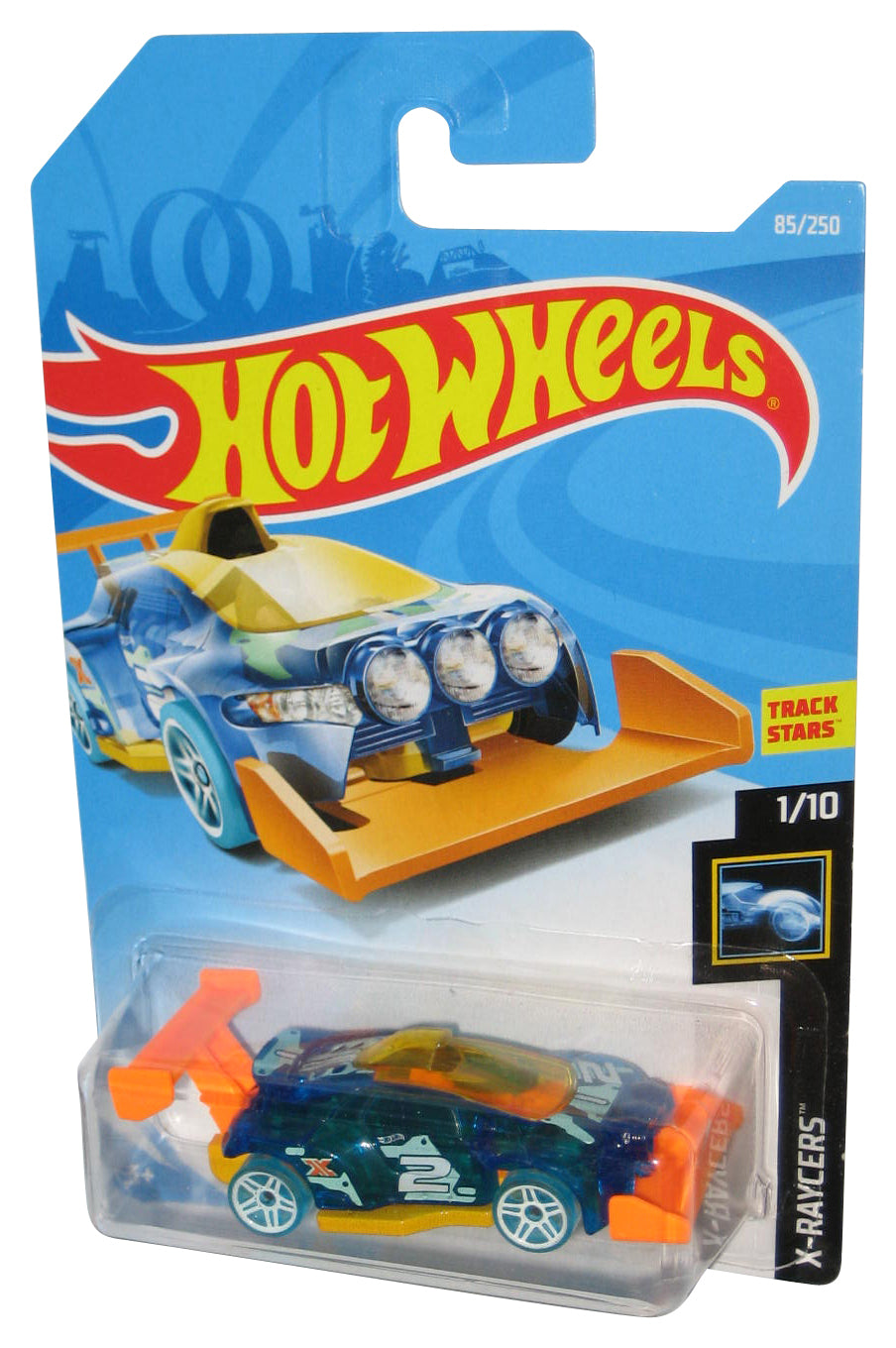 Hot Wheels X-Raycers 1/10 (2017) Rising Heat Blue Toy Car 85/250