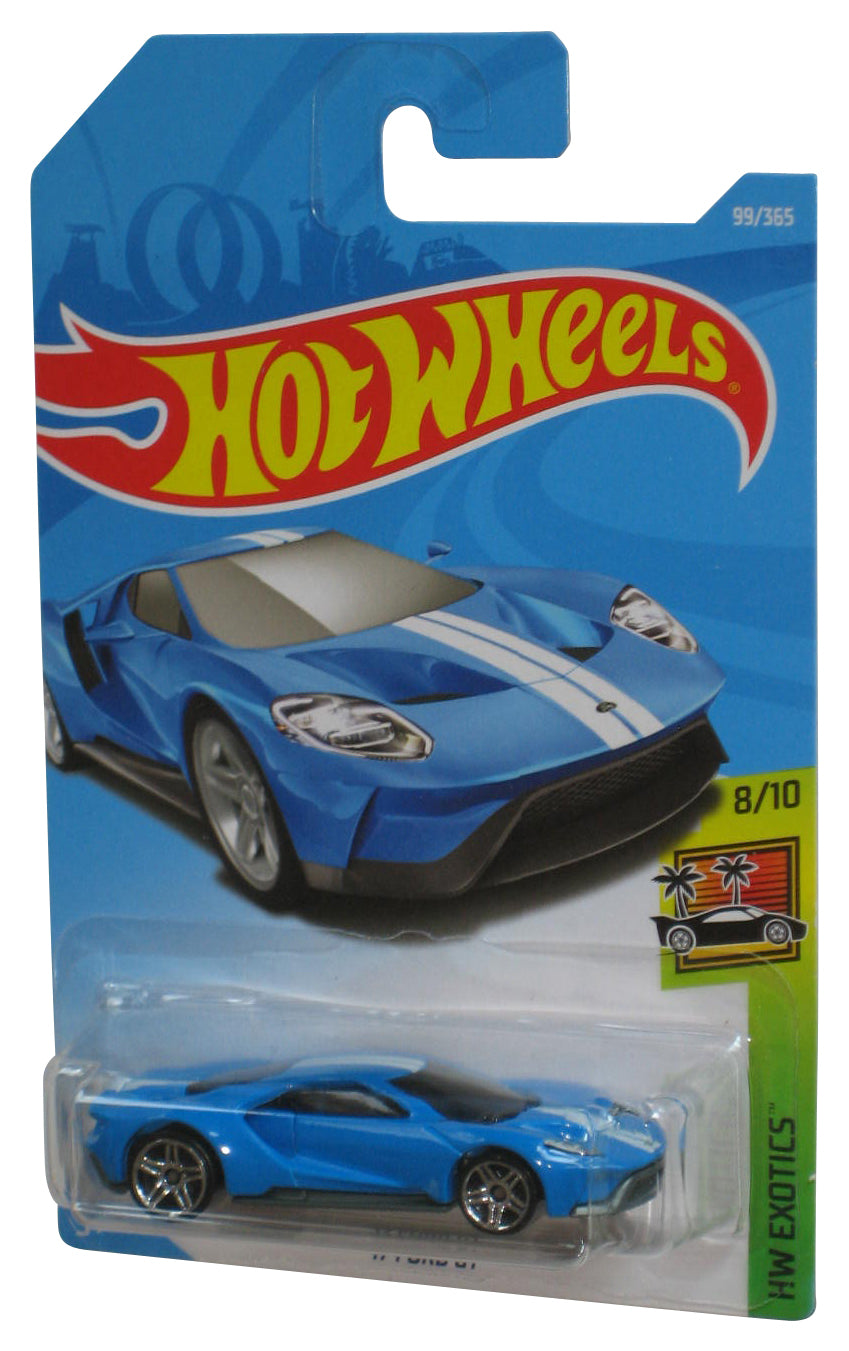Hot Wheels HW Exotics 8/10 (2017) Blue '17 Ford GT Toy Car 99/365