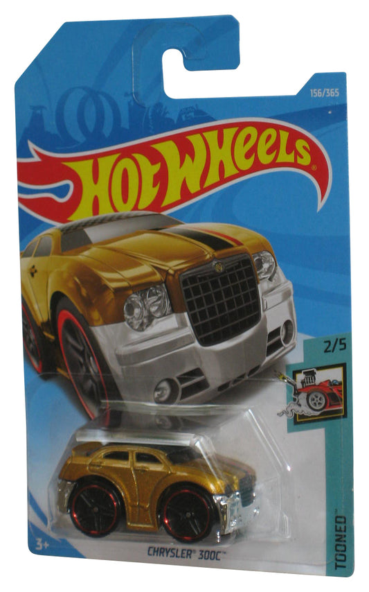 Hot Wheels Tooned 2/5 (2017) Gold Chrysler 300C Toy Car 156/365