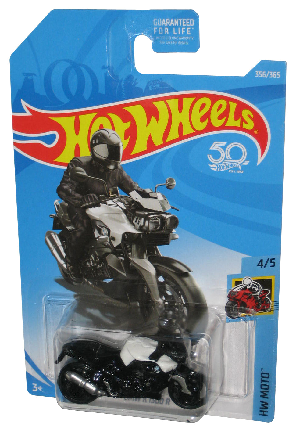 Hot Wheels HW Moto (2017) Black & White BMW K 1300 Motorcycle Toy Bike 356/365