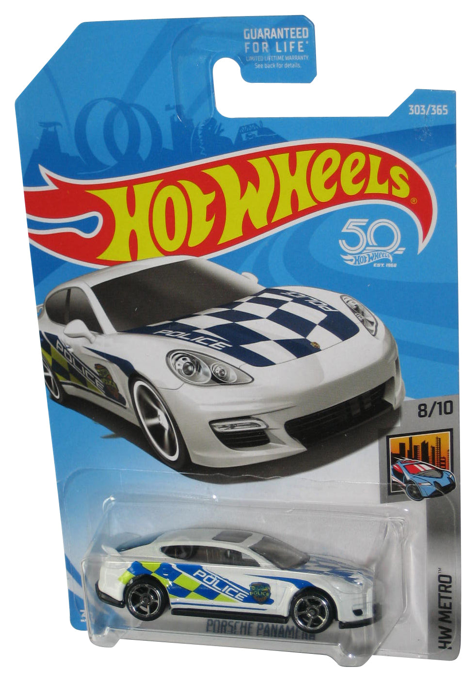 Hot Wheels HW Metro 8/10 (2017) White Porsche Panamera Toy Car 303/365