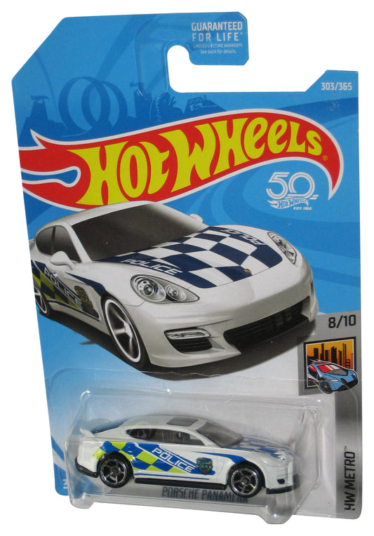 Hot Wheels HW Metro 8/10 (2017) White Porsche Panamera Toy Car 303/365