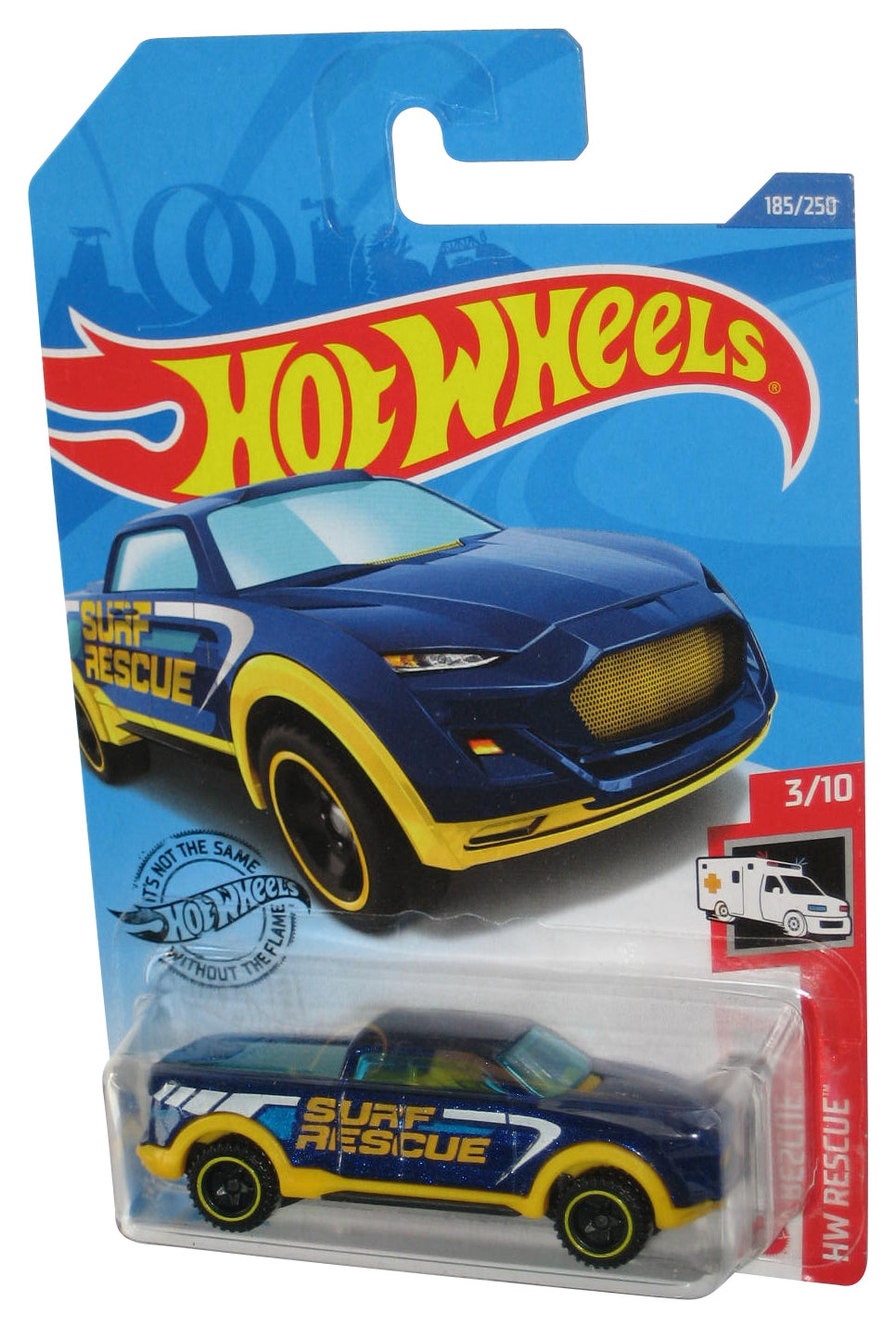 Hot Wheels HW Rescue 3/10 (2018) Surf Blue 2-Tuff Toy Car 185/250