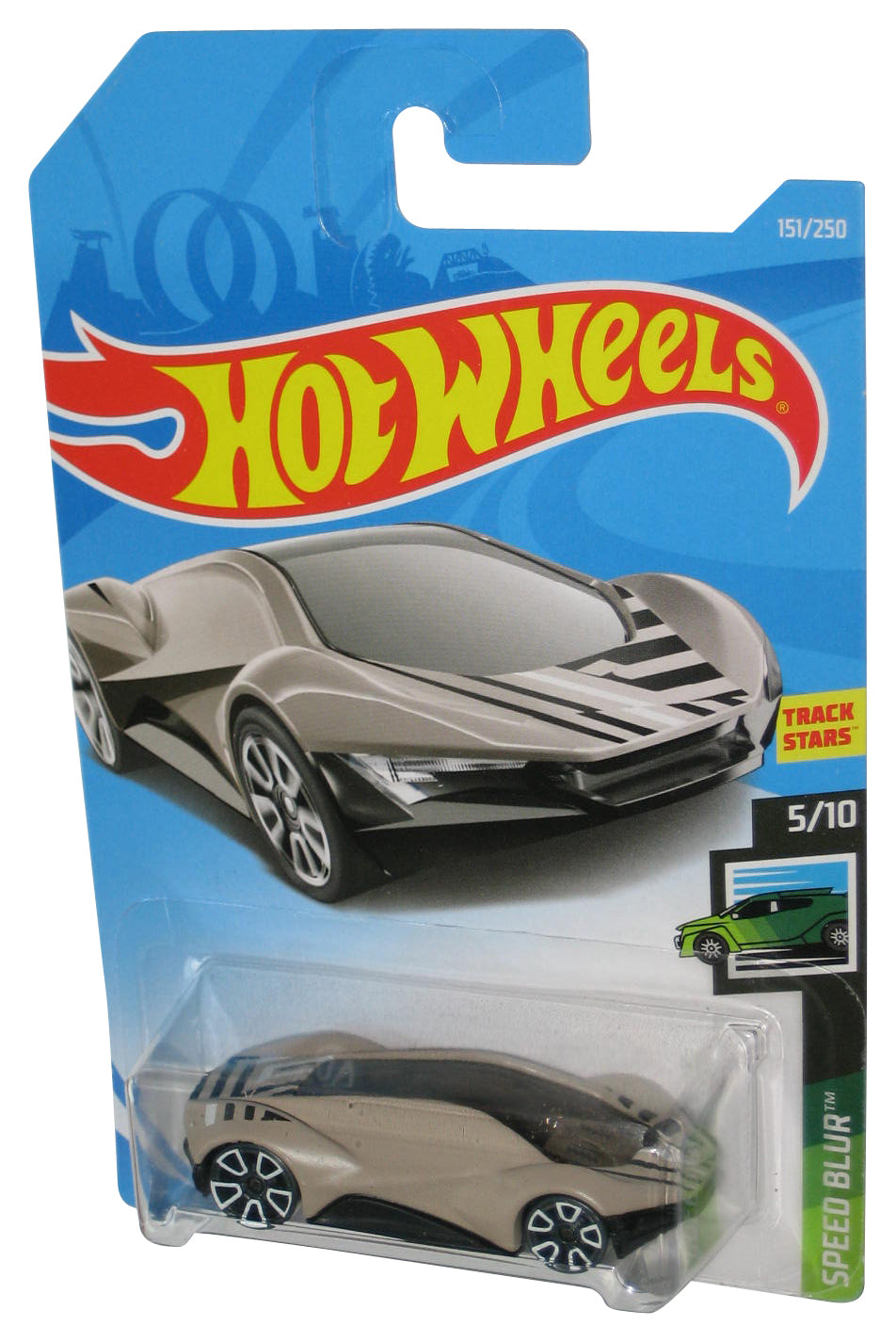 Hot Wheels Speed Blur 5/10 (2017) White Exotique Toy Car 151/250