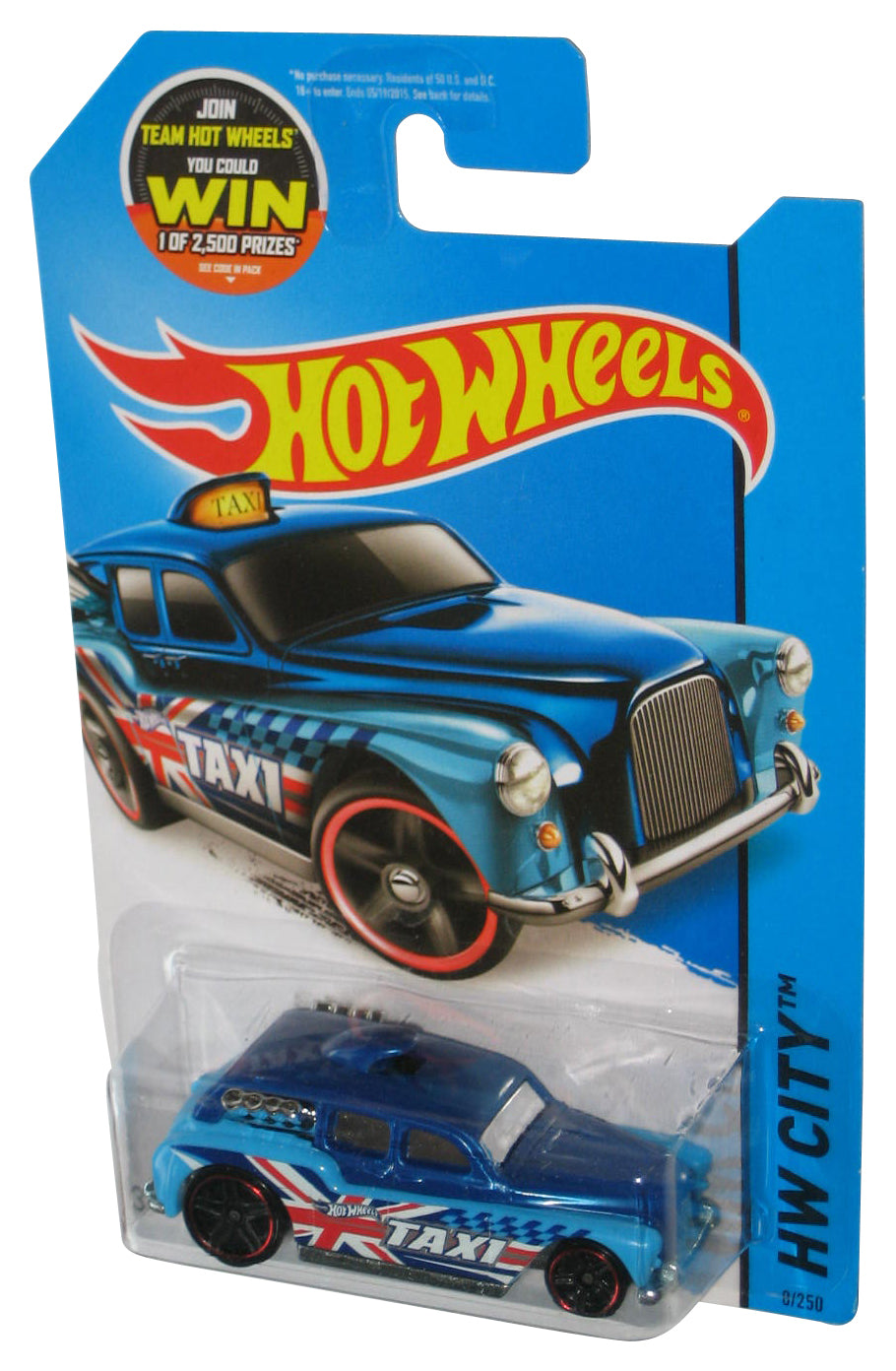 Hot Wheels HW City Blue Cockney Cab II (2013) Die-Cast Toy Car 8/250