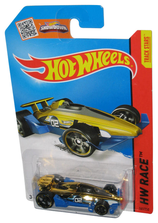 Hot Wheels HW Race (2013) Gold & Blue Carbide Toy Car 161/250