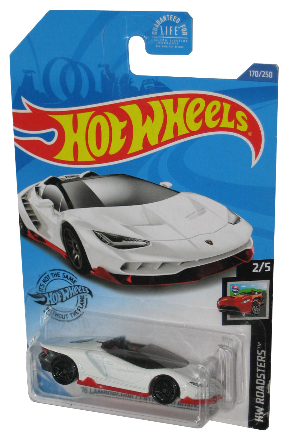 Hot Wheels '16 Lamborghini Centenario Roadster (2018) HW Roadsters 2/5 White Toy Car 170/250