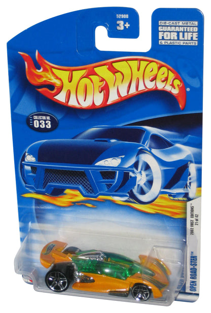 Hot Wheels 2002 First Editions 21/42 Open Road-Ster Green & Yellow Toy Car #033