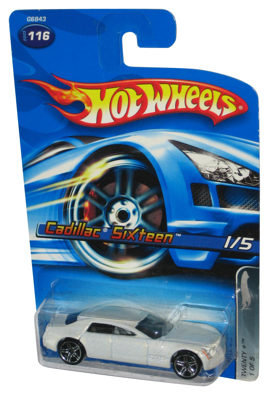 Hot Wheels Twenty + 1/5 (2005) White Cadillac Sixteen Toy Car #116