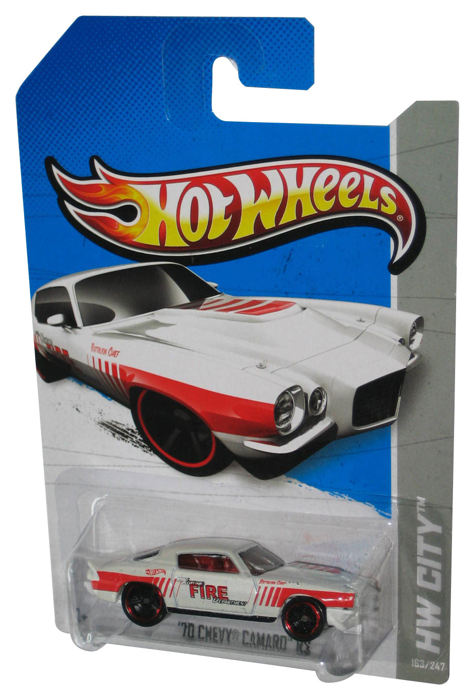 Hot Wheels HW City (2012) White '70 Chevy Camaro RS Toy Car 163/247