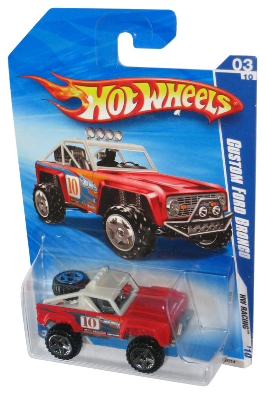 Hot Wheels HW Racing '10 03/10 Red Custom Ford Bronco Toy Car 149/214