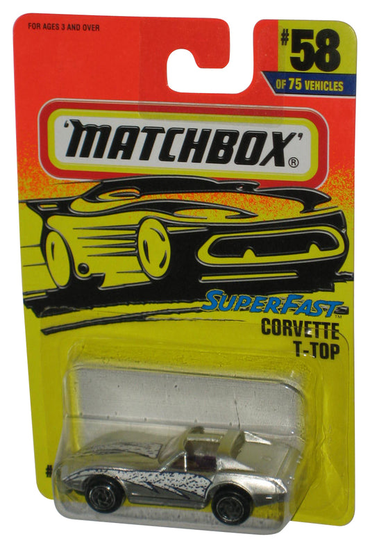 Matchbox Superfast (1996) Corvette T-Top Silver Toy Car #58/75
